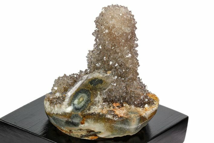 Tall, Amethyst Stalactite Formation With Wood Base - Uruguay #121347
